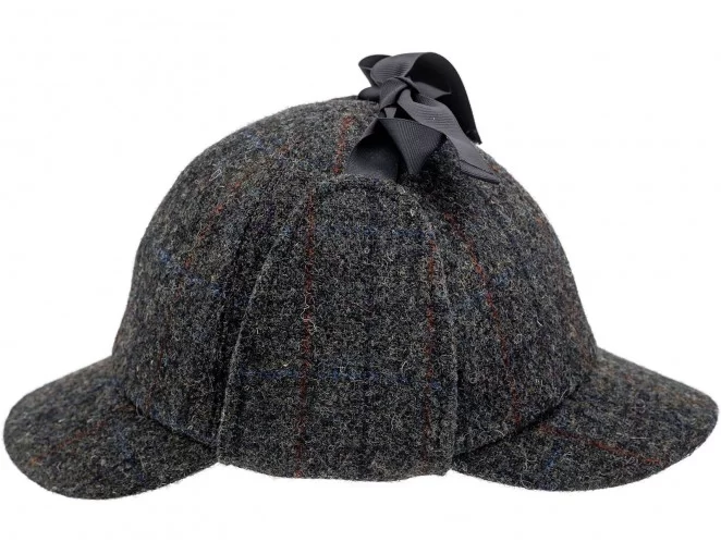 Gorra al estilo del detective Sherlock sombrero de cazador de ciervos de Harris Tweed auténtico y escocés