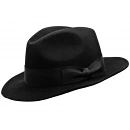 Sombrero fedora de ala ancha de fieltro de conejo sombrero de vestir para caballero