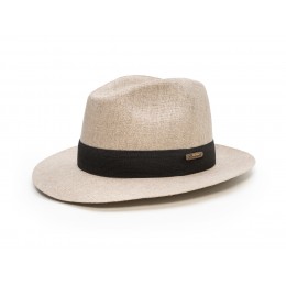 Sombrero ancho fedora de verano de lino fresco ultraligero transpirable sombrero para el sol unisex para vacaciones y playa 2