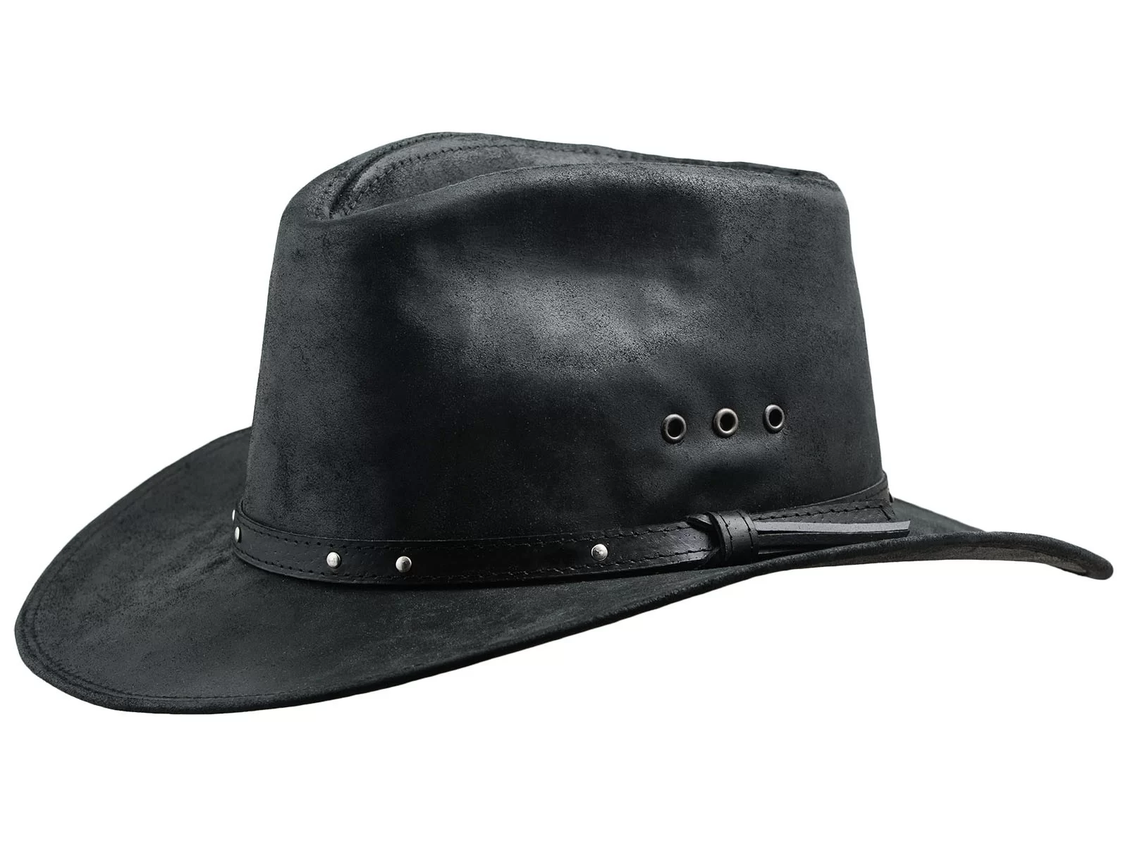 casual Desde allí Adiccion Buckaroo - el sombrero vaquero de cuero con cinturón de cuero natural