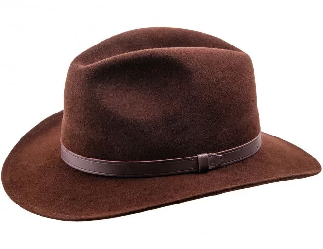 Sombrero de ala ancha grande estilo fedora western para hombre de fieltro de lana tienda de sombreros Sterkowski