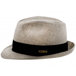 Sombrero para sol de verano trilby de ala estrecha cosido de lino fresco transpirable sombrero para vacaciones la sombrerería 2