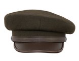 Maciejowka gorra de cochero taxista chofér gorra de conductor vintage retro de lana y piel guardabarrera ferrocarrilero