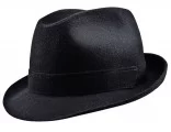 Sombrero de copa para hombre trilby de ala pequeña de lana sombrero invernal clásico elegante sombrero negro Blues Brothes