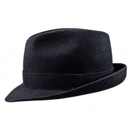 Sombrero de copa para hombre trilby de ala pequeña de lana sombrero invernal clásico elegante sombrero negro Blues Brothes 2