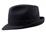 Sombrero de copa para hombre trilby de ala pequeña de lana sombrero invernal clásico elegante sombrero negro Blues Brothes