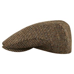 Gorra plana inglesa para hombre de Harris Tweed escocés, lana pura 100%
