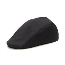 Gorra de vestir de invierno abrigada para hombre plana lisa visera ivy al estilo inglés con orejera plegable 2