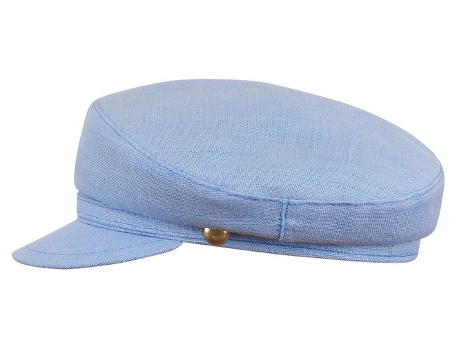 Gorra de pescador al estilo griego náutico de lino absorbente gorras de verano ultraligeras
