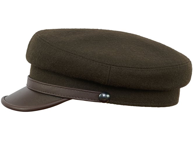 Maciejowka gorra de cochero taxista chofér gorra de conductor vintage retro de lana y piel guardabarrera ferrocarrilero
