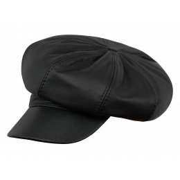 Boina con visera de cuero de ocho piezas triangulares para hombre y mujer moda al estilo de los años 60 2