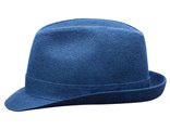 Sombrero para sol de verano trilby de ala estrecha cosido de jean fresco transpirable sombrero para vacaciones la sombrerería