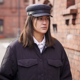 Gorra casual de marinero al estilo naval de lana hombre gorra de conductor 2