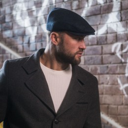 Gorra plana inglesa al estilo clásico confeccionada en 100% lana merina con forro acolchado Sterkowski 2