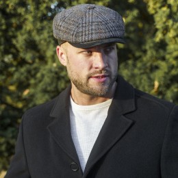 Gorra chico panadero noticiero chico repartidor de periódicos ciclista de otoño de Harris Tweed lana pura 2