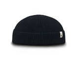 Gorro beanie tejido con corte por encima de orejas de cachemira y lana merina al estilo unisex