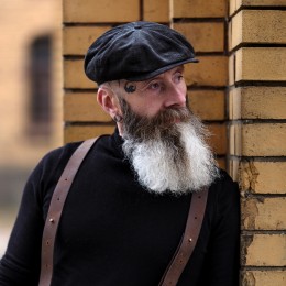 Boina inglesa al estilo vintage de hombre de pana parte de disfraz 2