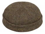 Gorro estibador militar docker de invierno el profesional leon beanie para hombres de Harris Tweed lana
