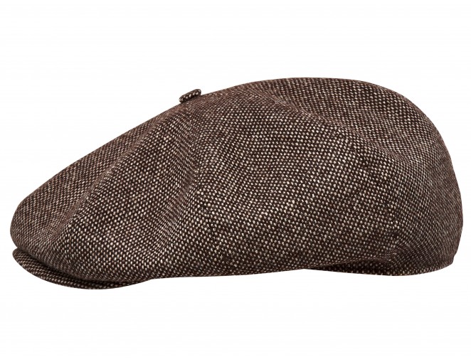 Boina octagonal para caballero de otoño de tweed lana gorra urbana