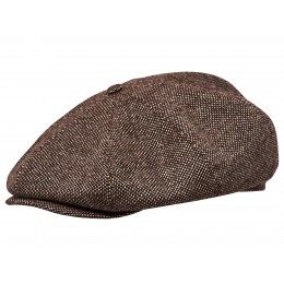 Boina octagonal para caballero de otoño de tweed lana gorra urbana 2