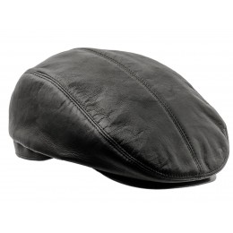 Gorra xl de piel legítima para caballeros gorro con visera de cuero natuaral 2